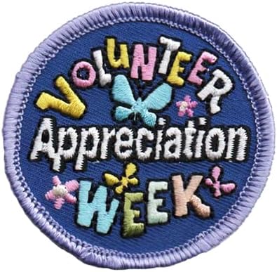 12 Pieces 2" Activity Scouts Applique Fun Patches, Service - Volunteer (Thank You Volunteer 2)