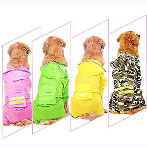 Veste imperméable pour chien grand format rose 4XL ajustable