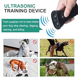 Dog Barking Control Devices,Anti Barking Device,Ultrasonic Dog Barking Control Devices & Training Tool,3 in 1 Bark Control Tool,Correct Poor Behavior, Indoor &Outdoor