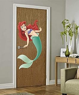 Sticker Cart Flying Mermaid Decorative Home Door/Wall Sticker (Multicolour, 68 X 45 cm)