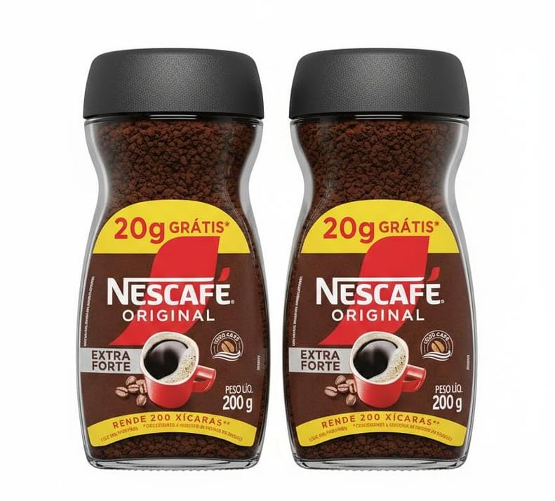 Nescafé Original ExtraForte Instant Coffee, Medium Roast, Powder Form, 200g Glass Jar pack of 2 By Febora Foods-image-32