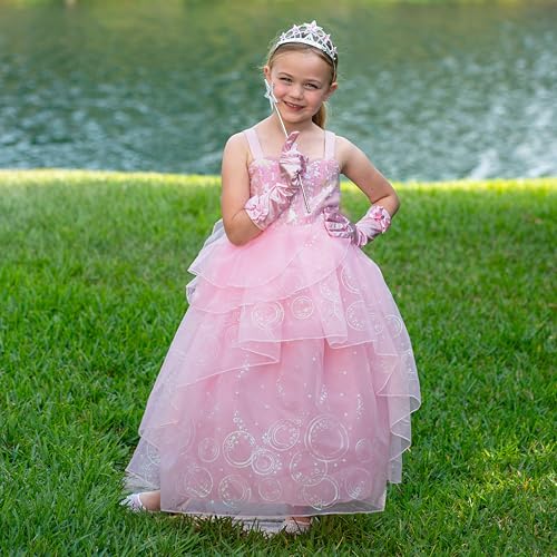 Disfraz rosa de bruja para niñas con lentejuelas y tul miniatura 4
