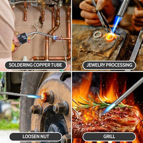 Image of GasBRUH High Intensity Propane Torch Head with Igniter, blow Torch Kit for Propane Mapp Gas, Trigger Start GasTorch（CSA, Fuel not included)