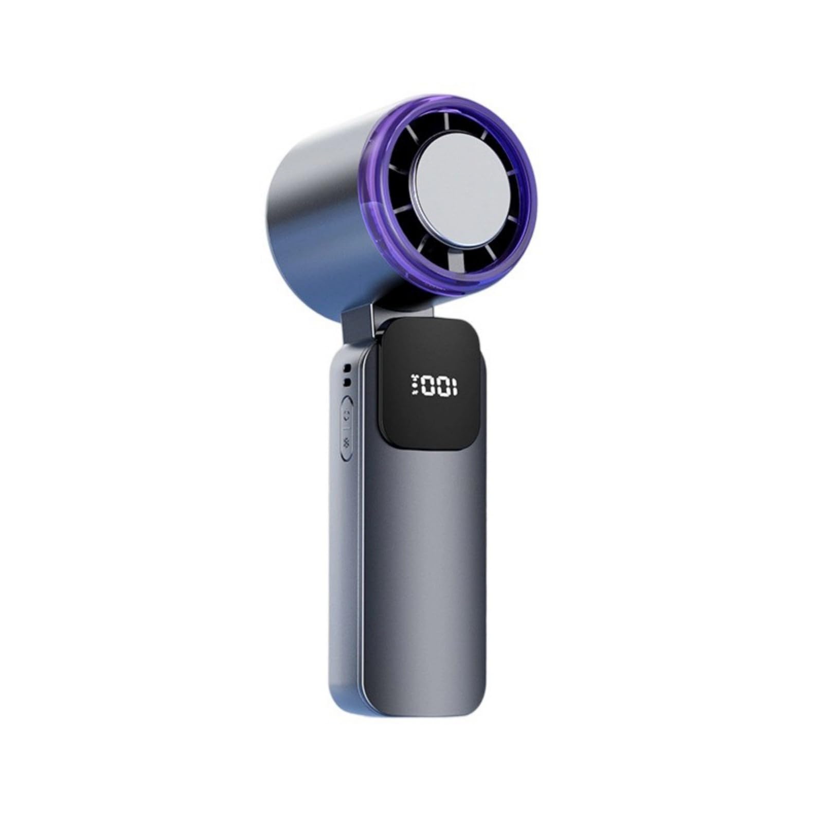 2 Ventola di raffreddamento regolabile in ceramica per ghiaccio 199 modalità Batteria da 3500 mAh Design pieghevole Ricaricabile Silenzioso Ricaricabile Ventola a mano Batteria