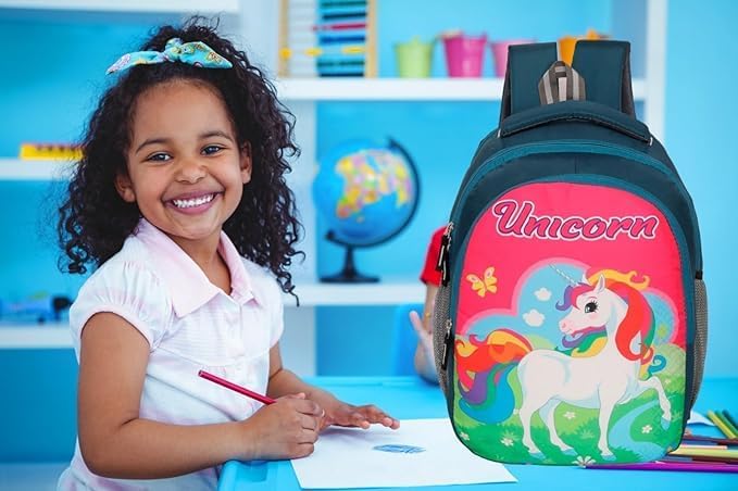 Image of Polyester kids Primary School Backpack, 30 Litres, Cartoon Print, for Tuition, Nursery to 5th Standard Boys and Girls Lightweight cartoon Bag