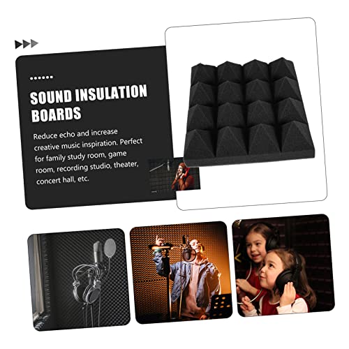 HEMOTON 12 piezas Paneles de Absorción Acústica de Alta Densidad, Material de Aislamiento Acústico para Estudio en Casa, KTV y Espacios de Grabación, Tableros Duraderos para Insonorización miniatura 6