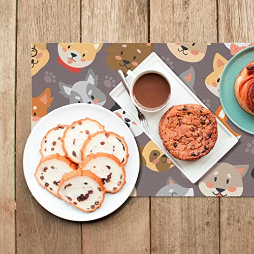 Sets de table animaux souriants pour repas enfant joyeux et propre