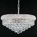 Crystal Chandeliers for Dining Room Light Fixtures Over Table, Empire Style k9 Crystal Chandelier for Bedroom, 9 Lights Chrome Luxury Lighting Fixtures for Living Room Kitchen lsland Entryway D22 Inch