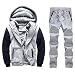 Produktbild Herren Winterjacke Warm, SKays Männer Winter Hoodie Warm Verdicken Reißverschluss Pelz Innen Pullover Outwear Mantel Hosen Sets 2019