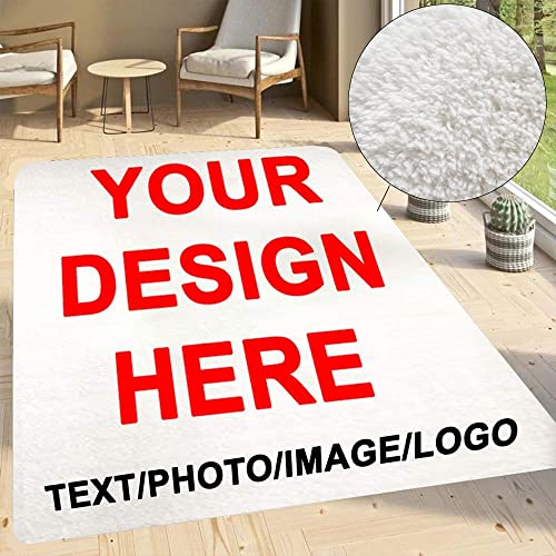 Custom Rugs With Picture Personalized Rug With Logo Non Slip Carpet For Business Office Bedroom Living Room Large Size(5'X7') #TOP11