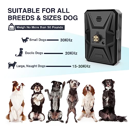Anti Barking Device, 3 Frequencies Dog Deterrent Devices, 33Ft Ultrasonic Stop Deterrent Anti Barking, Rechargeable Pet Gentle Dog Bark Control Device Training Tool for Big Small Dogs Indoor Outdoor - Image 4