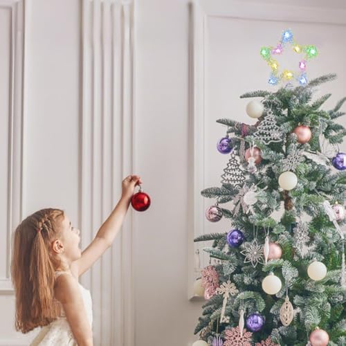 Estrella de Navidad iluminada con luces LED para coronar el árbol de casa 3