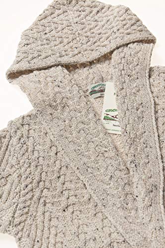 Aran Crafts Women's Cable Knit Wool Herringbone Shawl Hood Coat (Hd4872-Xl-Oat) #TOP4