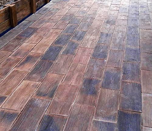 BETONEX Big DIY Precast Concrete Molds 2 pcs Wooden Pavers Cement Paver Mold - Pathmaker ii Mold Hormigon Molde - Paving Stone Mold Paver Molds for Concrete - DIY Stepping Stone Molds Forms