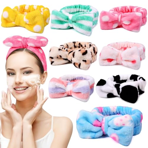 8 Pcs Spa Headbands for Women Facial Makeup Headband Stocking Stuffers For Women Teen...