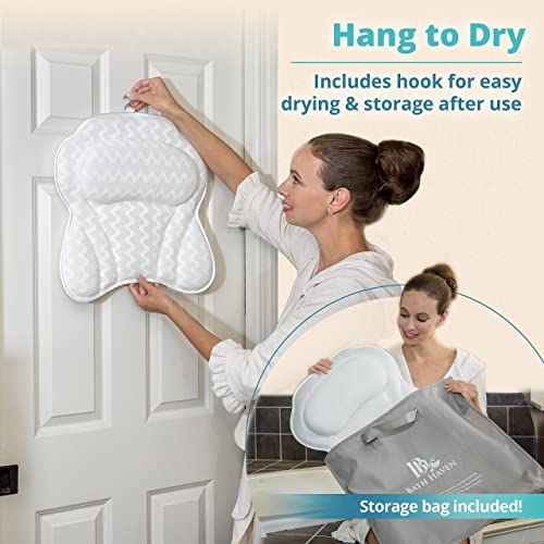 Bath Haven Bath Pillow Bathtub Pillow Back Neck Support Pillow, Spa Cushion For Tub, Relaxing Headrest Bath Pillow, Portable Washable Bathtub Accessories #TOP2