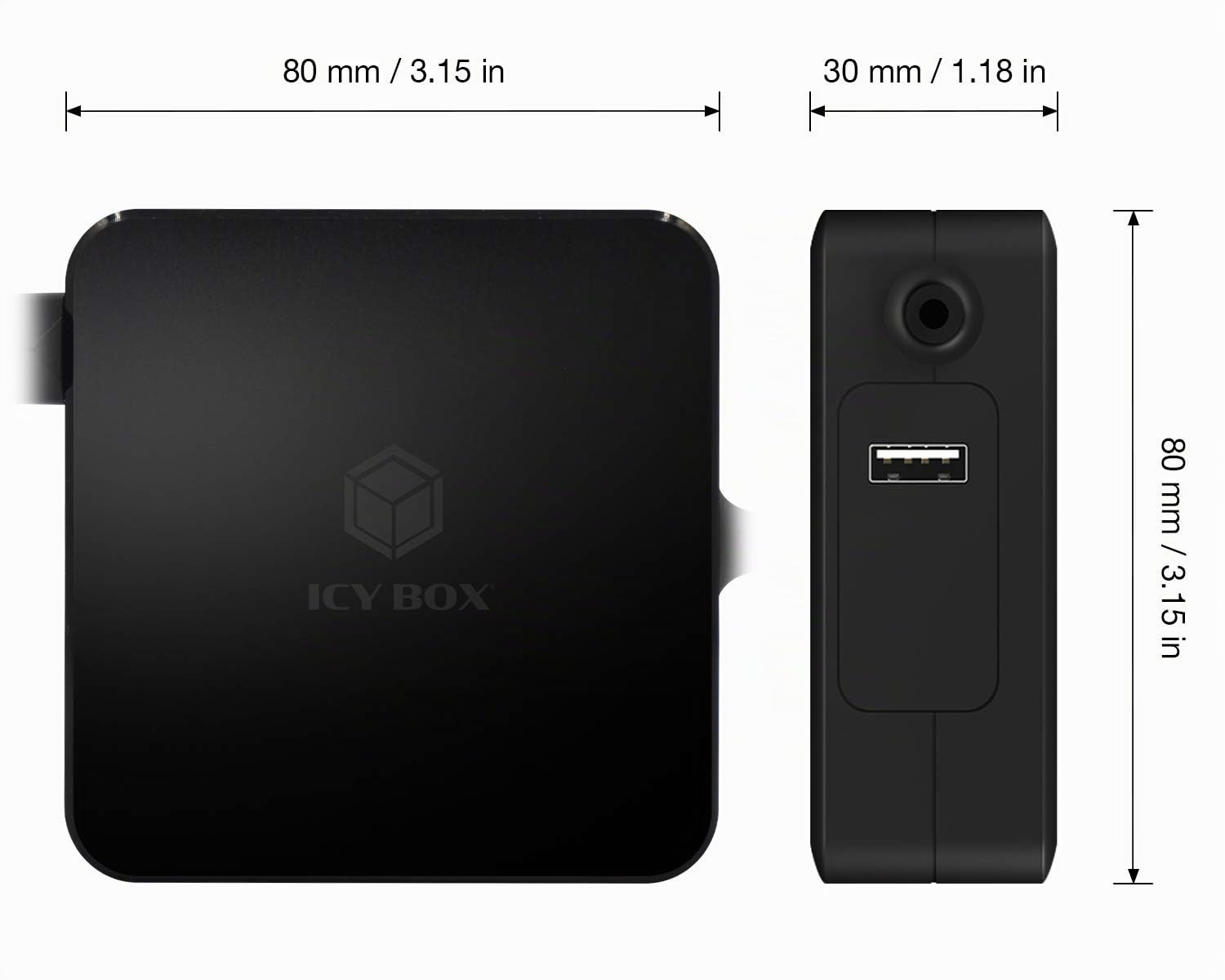 ICY BOX Power Delivery 3.0 60772 - Alimentatore di rete USB-C da 90 W, cavo da 1,8 m, colore: Nero
