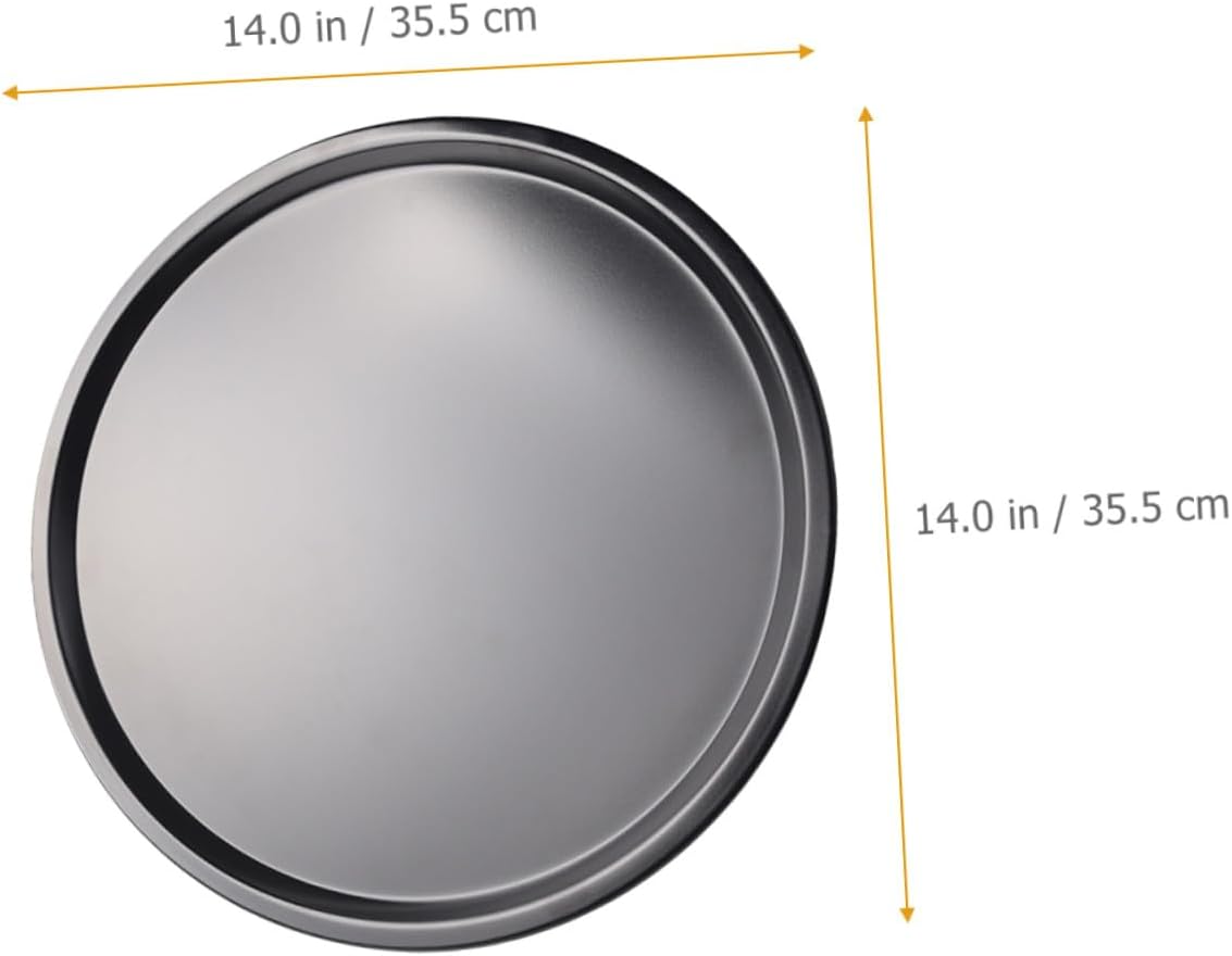 2pcs Carbon Steel Non-stick Round Pizza Pan for Oven Baking Pizza Baking Tray Multipurpose Bakeware Cake Cookie Biscuit and Easy-clean Cookware