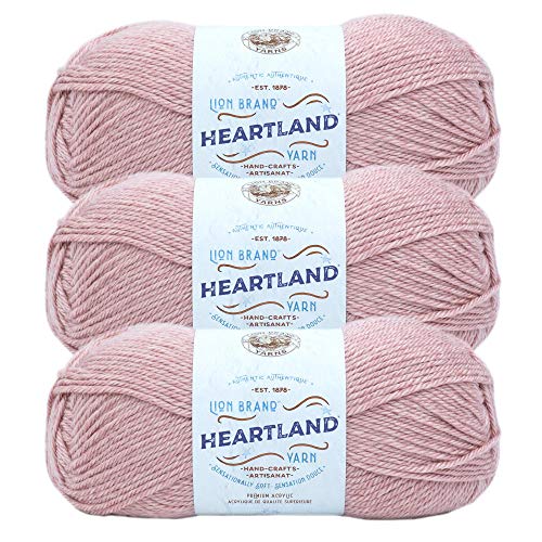 Image of Lion Brand Yarn Heartland Yarn, Worsted-Weight Yarn for Knitting, Crocheting, and Crafting, 3 Pack, Capitol Reef