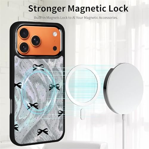 Coque iPhone 17 Pro Max MagSafe transparente et brillante à paillettes pour femmes