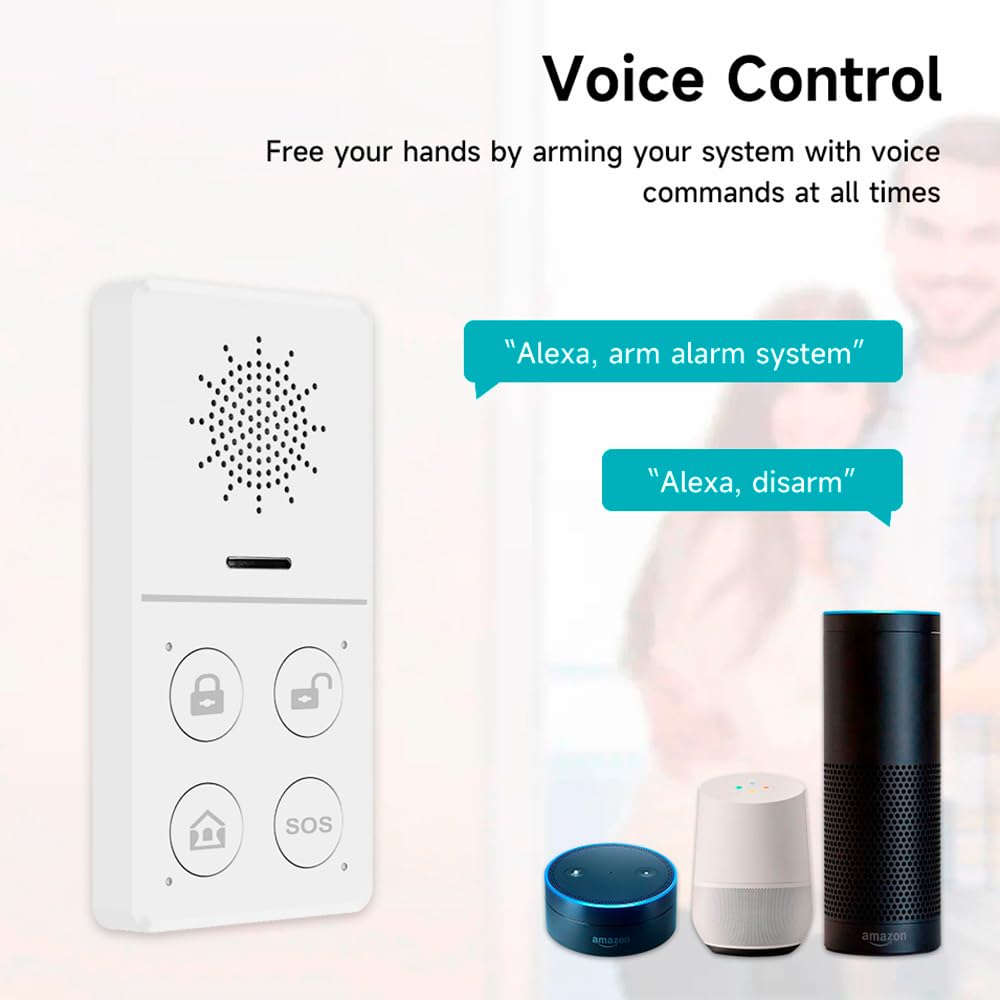 Kits de alarma antirrobo inteligente WiFi (anfitrión, sensores de puerta/movimiento, botón de emergencia SOS, timbre, control remoto), seguridad del hogar y automático, alarma antirrobo 130DB