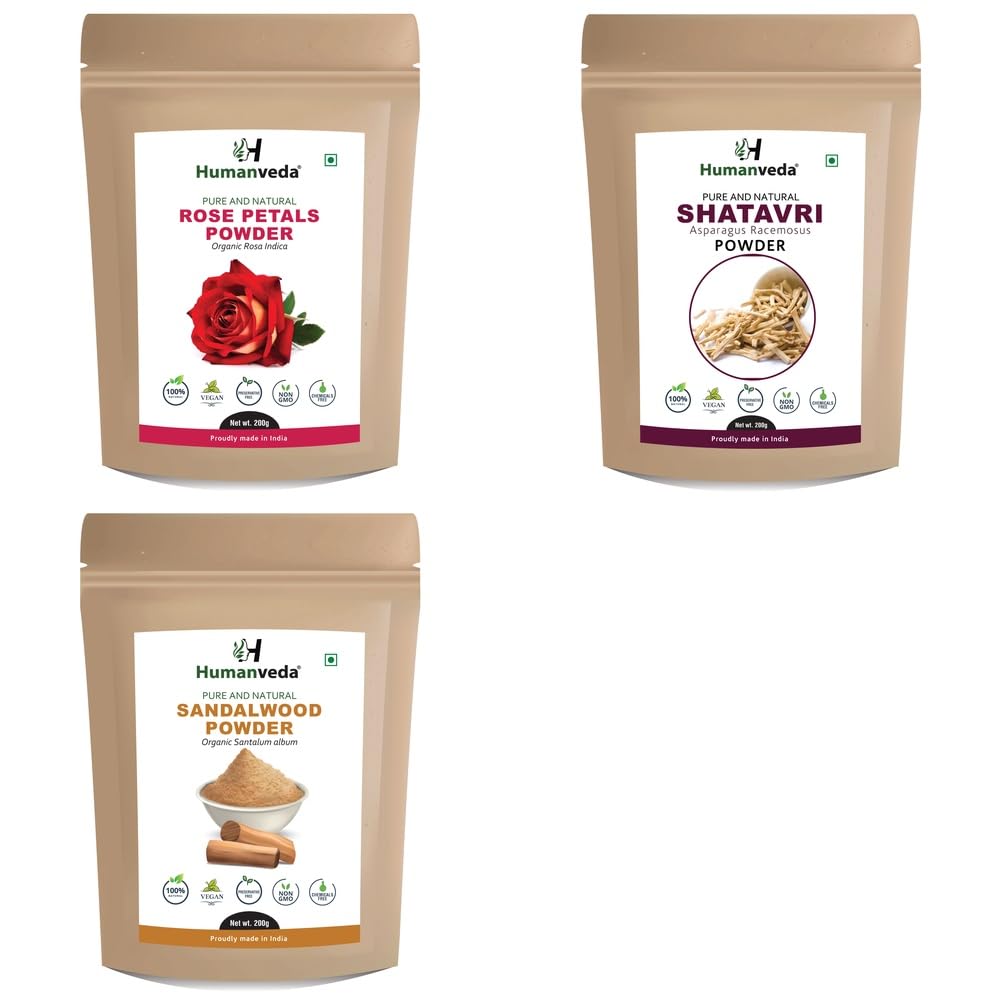 Pure Rose Petal Powder, Shatavari Powder and Sandalwood Powder Combo Pack for Comprehensive Hair Care and Radiant Glowing Skin Rejuvenation Ayurvedic Product and Natural Organic and Sca-image-47