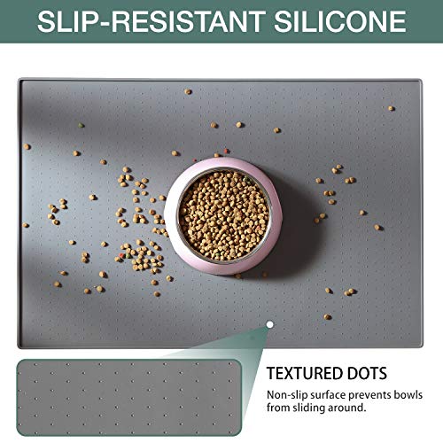 Eterish Silicone Dog Cat Food Mat for Floors Waterproof, Dog Pet Bowl Mat for Food and Water, Dog Feeding Mat Placemat… - Image 5