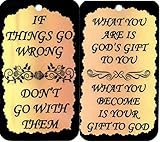 Set Of 2 Inspirational 3 1/2' x 6' Kitchen Decor Signs/Plaques/Magnets Sayings 1072 and 1086 If Things Go Wrong, What You Are Is God's Gift Birthday Christmas Friendship House Warming Anytime Gifts