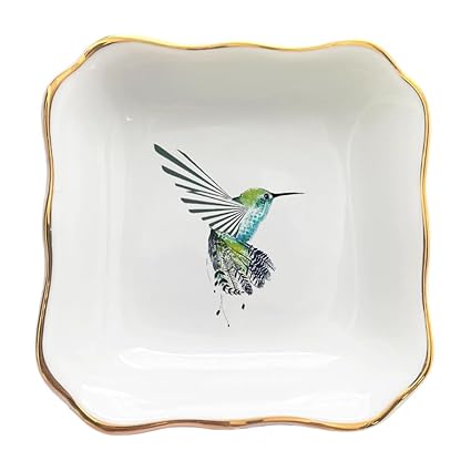 BAT TRANG Ceramic Ring Dish, Hummingbird Ring Dish, Hummingbird Gifts, Gifts For Hummingbird Lovers, Personalized Gifts Hummingbird Gifts For Women, Mothers Day Gifts For Mom, Birthday Gift Ideas