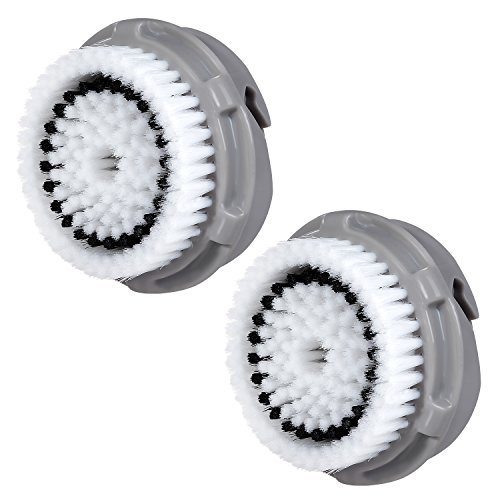 2 x E-Cron Brush Head. Compatible Replacement Brush for Clarisonic Normal Facial Cleansing and Mia 1, 2, 3 (Aria), SMART Profile, Alpha Fit, Plus, Sonic Radiance.