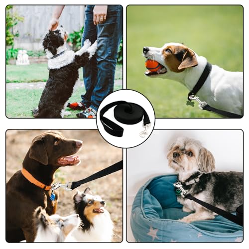 Schleppleine 5m für Hunde, Wasserdicht Hundeleine mit Handschlaufe und 360° Karabiner, Robuste Ausbildungsleine Schleppleine für Mittlere Große Kleine Hunde
