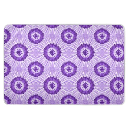 Purple Gradient Tie-dye Toddler Water Resistant Toddler Bed Pee Pads Anti-Lip Pee Mats for Infant Baby , 52