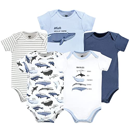 Image of Hudson Baby Unisex Baby Cotton Bodysuits 5-pack
