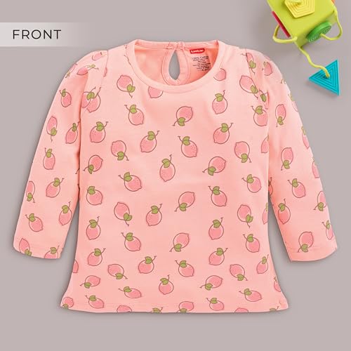 Image of LuvLap Baby Girls 100% Cotton Full Sleeve Girls Top, Pack of 02