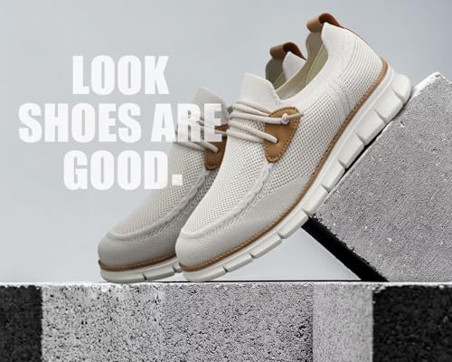 Image of Men's Walking Boat Shoes Slip On Casual Loafers Non Slip Comfortable Lightweight Work Driving Shoes