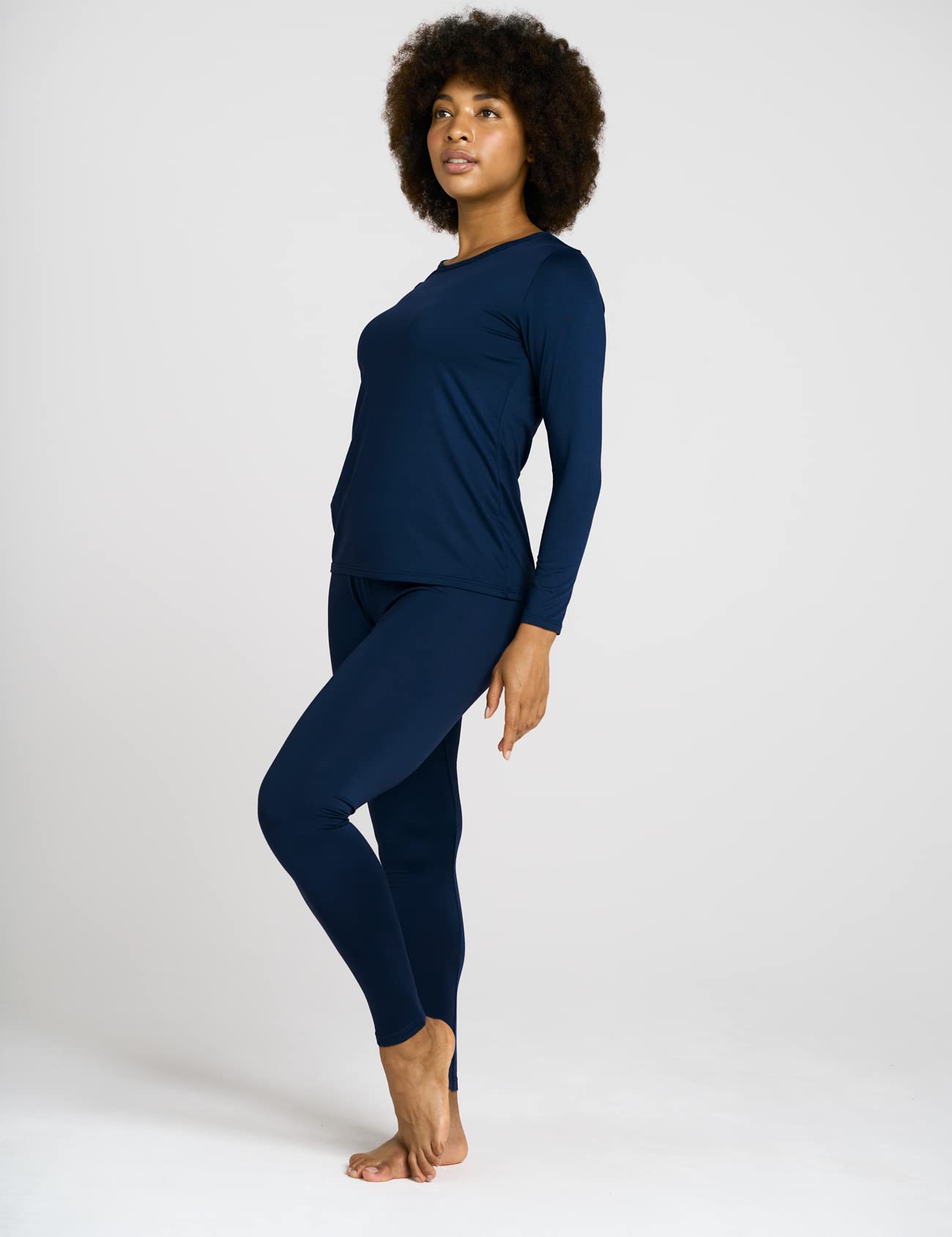LAPASA Completo Termico Donna Fodera in Micropile Calore Base L17 - Abbigliamento Intimo Invernale Maglietta Pantaloni Calzamaglia Tuta Sci Trekking