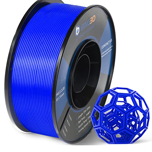 PCUTE 3D Printer Filament, PLA Filament 1.75mm, Dimensional Accuracy +/- 0.03mm, Filament Net Weight 1kg, 3D Printing Filament Fit Most FDM Printer, PLA-at, Blue