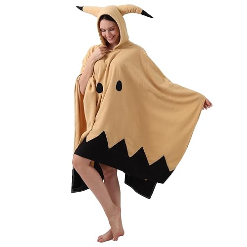 kaguster Unisex Adult Hoodied Cloak Pajamas Animal One-Piece Halloween Costume Cosplay Sleepwear - One Size - Mnq