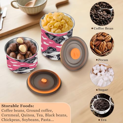 Contenedor hermético para café de acero inoxidable Qilmy 17oz miniatura 4