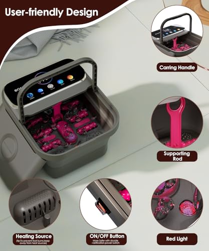 OOAMBB Collapsible Foot Spa Bath with Remote Control Heat Bubble Timer - image 5
