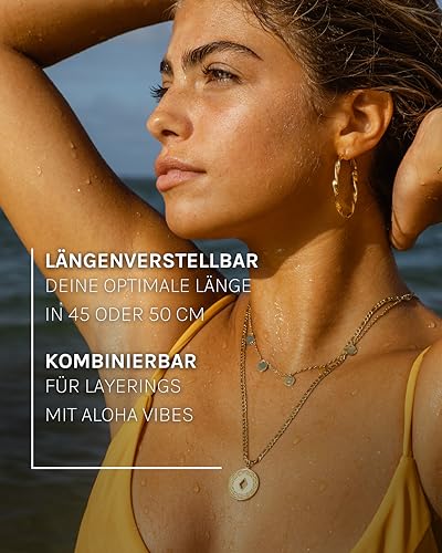 Purelei® Lolani Kette Damen (Roségold) – Halskette Damen aus langlebigem Edelstahl – Wasserfeste Kette mit Anhänger… – Ansicht 6