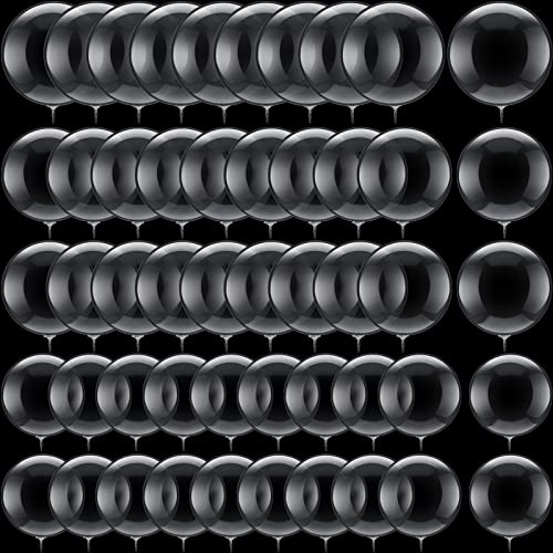 Image of 50 Pcs Clear Bubble Bobo Balloons Burbuja Transparent Clear Balloons for Christmas Wedding Birthday Indoor Outdoor Party Decoration(8 Inch, 10 Inch, 12 Inch)