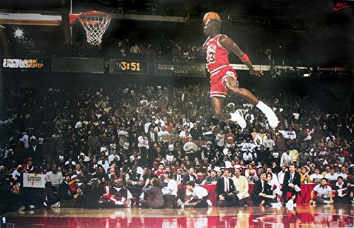 Poster Michael Jordan Slam Dunk Contest (Mate) (89,6 cm x 59,5 cm)