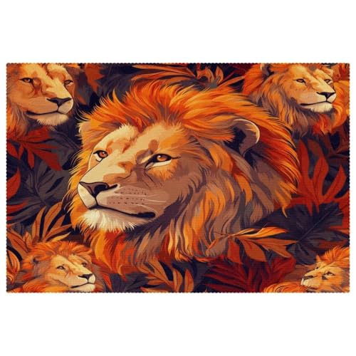 Set de table lion anti-glisse et chaleur pour préserver votre table