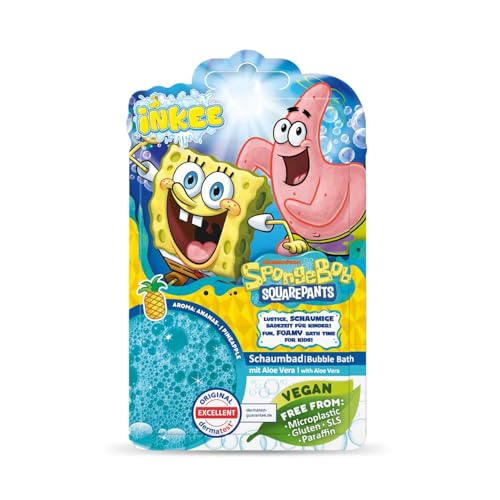 INKEE - Bubble Bath Liquid Sponge Bob | Badezusatz Kinder, blaues...