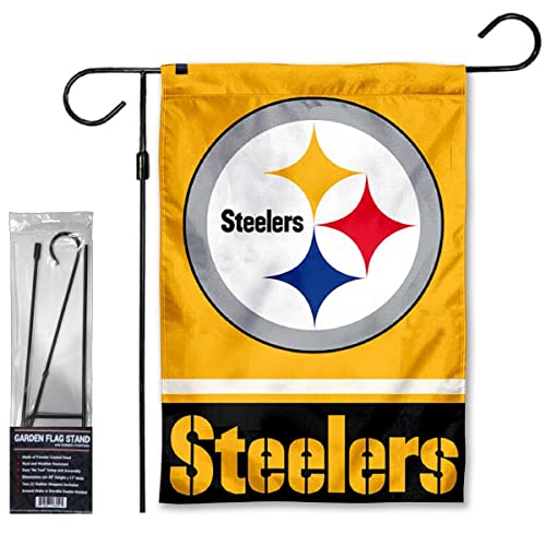 Drapeau de jardin Steelers support mât extérieur et décoration sport
