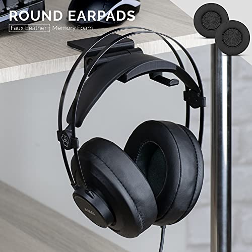 Image of Brainwavz Round Replacement Memory Foam Earpads - Suitable for Many Other Large Over The Ear Headphones - Sennheiser, AKG, HifiMan, ATH, Philips, Fostex, Sony (Black)