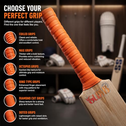 Image of Professional Cricket Bat Handle Max Multi Grip with Better Shock Absorption | Cricket Accessories Bat Handle Grips, Pack of 1 (Assorted Colour)