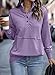 SHEWIN Oversized Sweatshirt for Women Loose Fit Casual V Neck Pullover Sweatshirts Lightweight Fall Long Sleeve Tops for Women 2025,US 16-18(XL),Purple