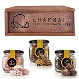 Caja de Chocolates para Regalar, 15 Trufas de Chocolate Belga con: Mango, Fresa y Naranja, Rocas de Chocolate ideal Caja regalo Chocolate con Trufas Magicas, Chocolate box y bombones belgas CHAMBALL